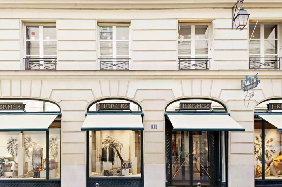 Hermes store at 24, rue Faubourg Saint-Honoré, Paris, France
