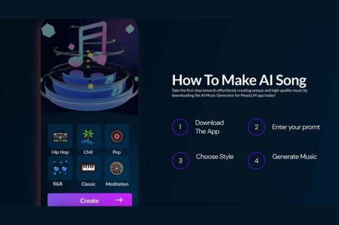 Steps to compose music on A.I MusicLM
