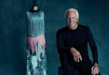 Image of Giorgio Armani in his fashion collection