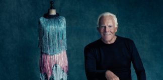 Image of Giorgio Armani in his fashion collection