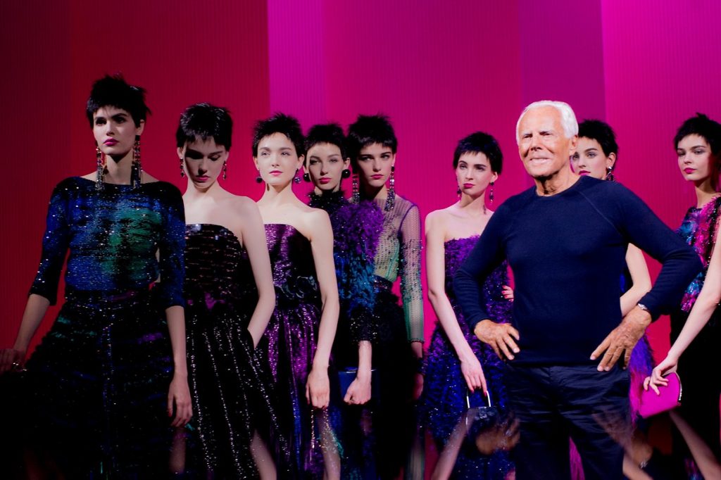 Image of Giorgio Armani with other celebrities
