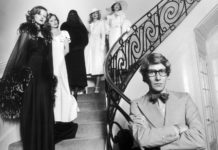 Image of Yves Saint Laurent with other celebrities