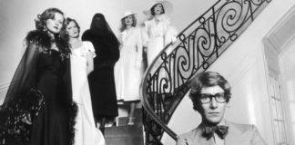 Image of Yves Saint Laurent with other celebrities