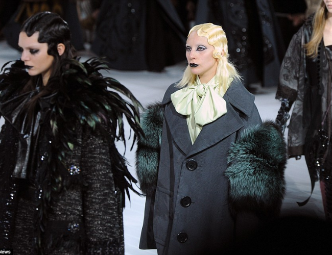 Lady Gaga surprises at Marc Jacobs show